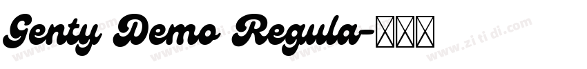 Genty Demo Regula字体转换